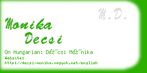 monika decsi business card